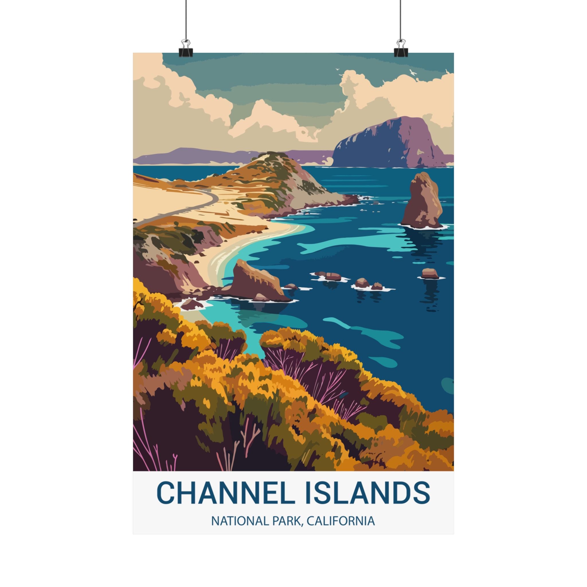 Channel Islands,  Matte Vertical Poster