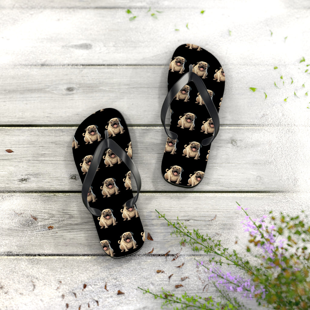 Laughing Pug, Flip Flops