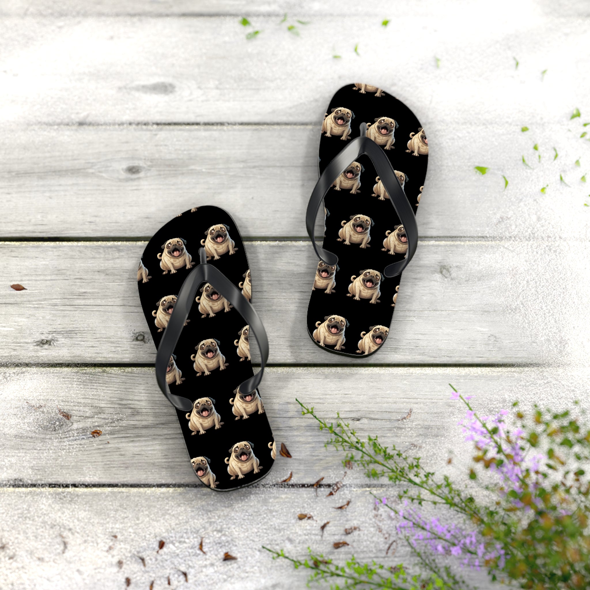 Laughing Pug, Flip Flops