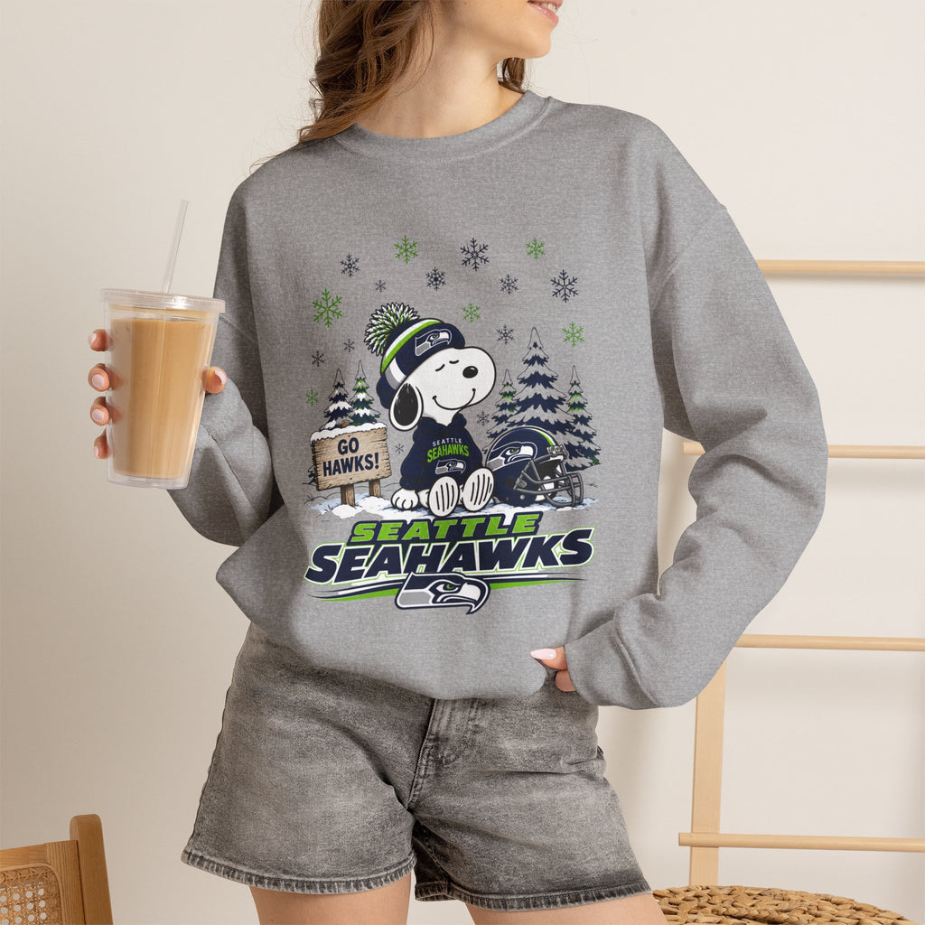Seattle Seahawks Snowy Snoopy Sweatshirt for Men and Women
