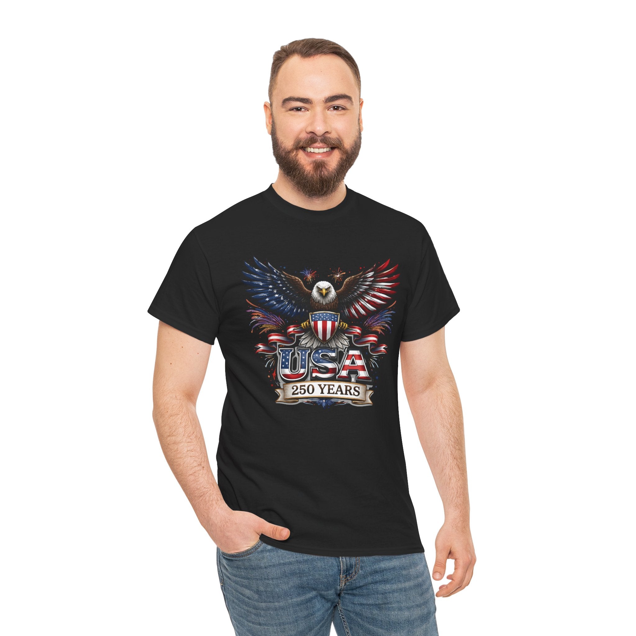 Patriotic Eagle T-Shirt — 250 USA 4th of July Tee