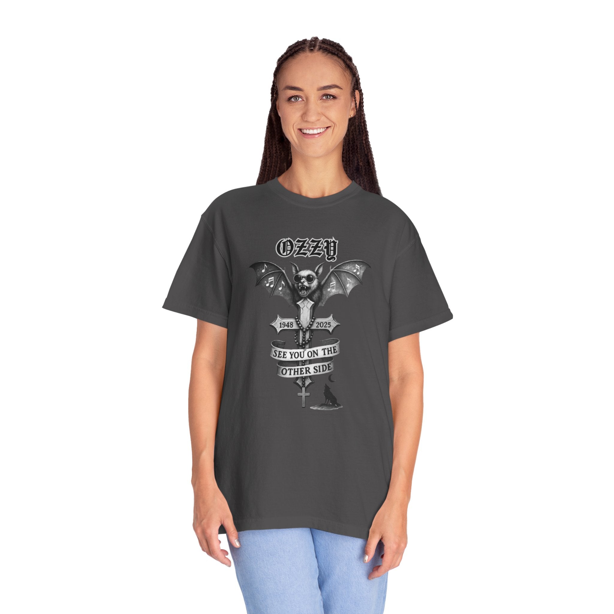 OZZY Bat Memorial T-Shirt, Memorial Blk Sabbath, Music Lover Tee, Ozzy Fan Shirt, Rock T-Shirt, Ozzy Unisex T-Shirts