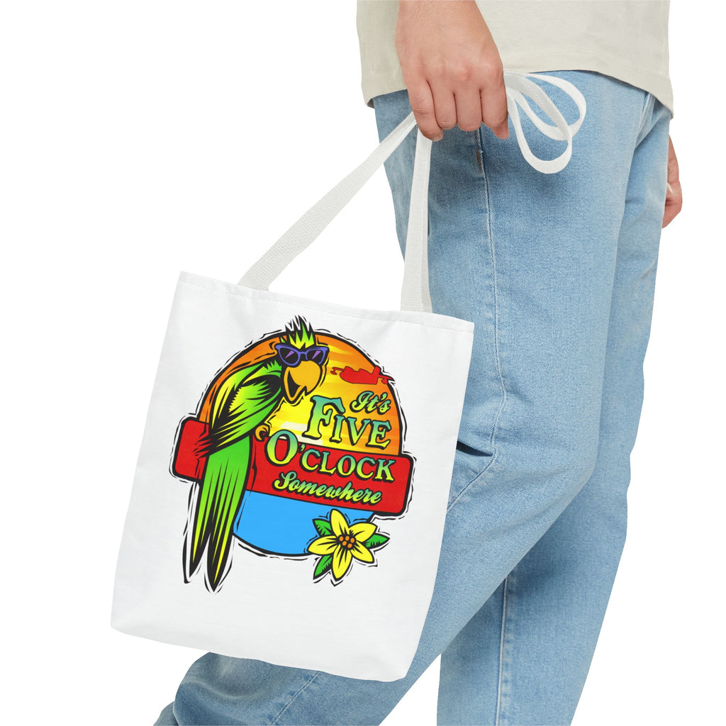 It's Five O'Clock Somewhere Tote Bag, Jimmy Buffett Tote Bag, 3 Sizes