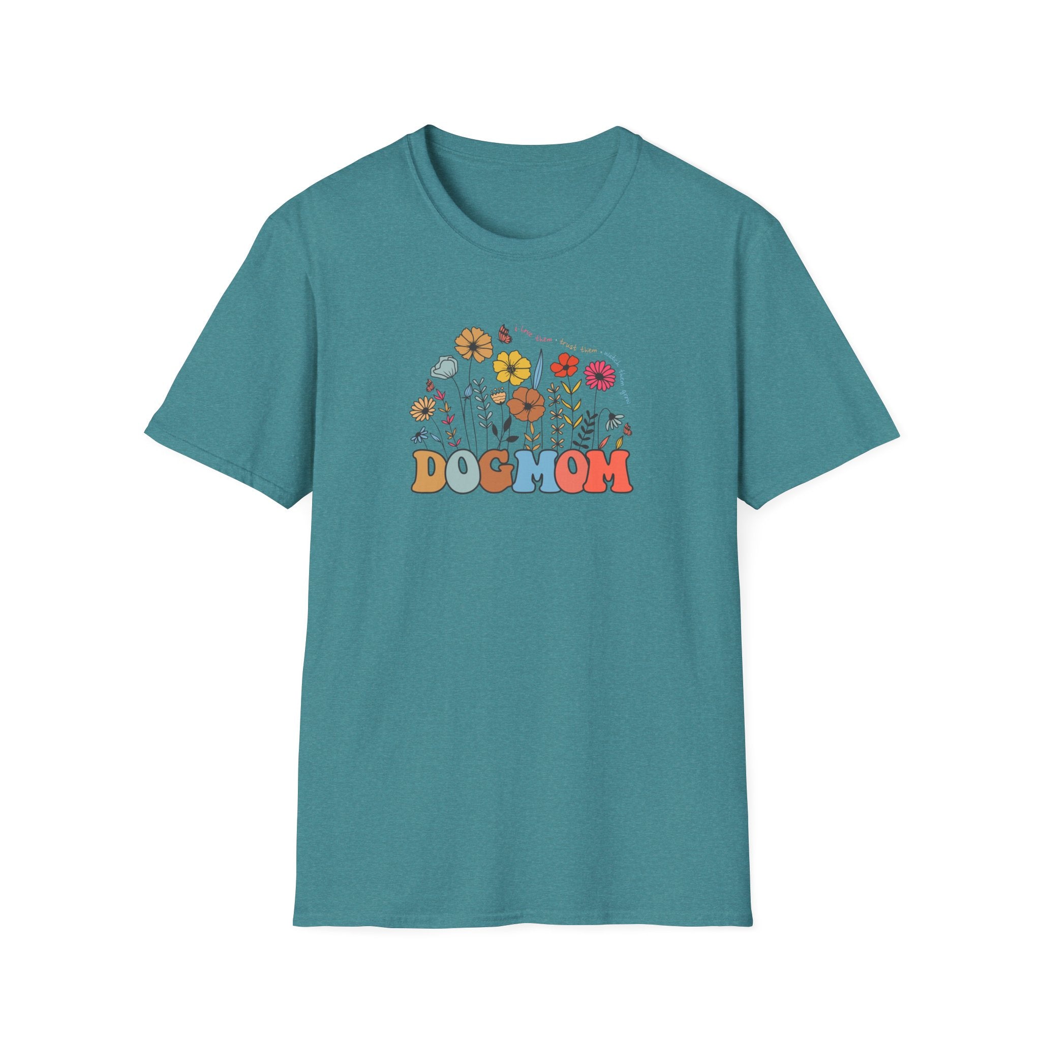 Floral Dog Mom T-Shirt, Cute Pet Lover Tee, Unisex Softstyle T-Shirt, Gifts for Dog Moms, Animal Lover Apparel