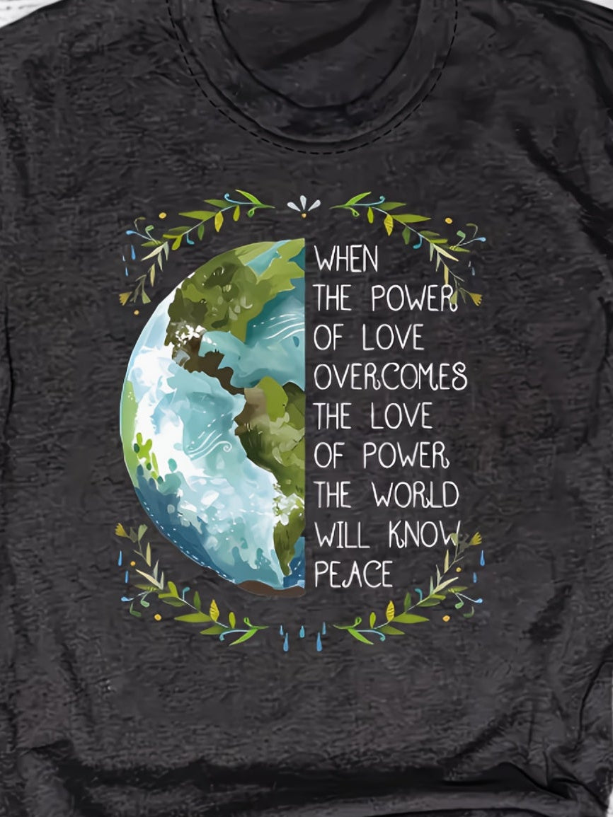Women's World Peace and Love T-Shirt, Faith Tee