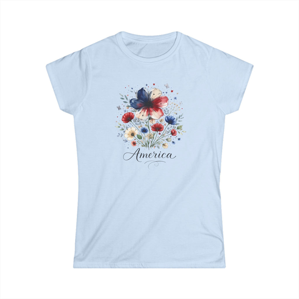 America 250 Floral Watercolor Women's Tee