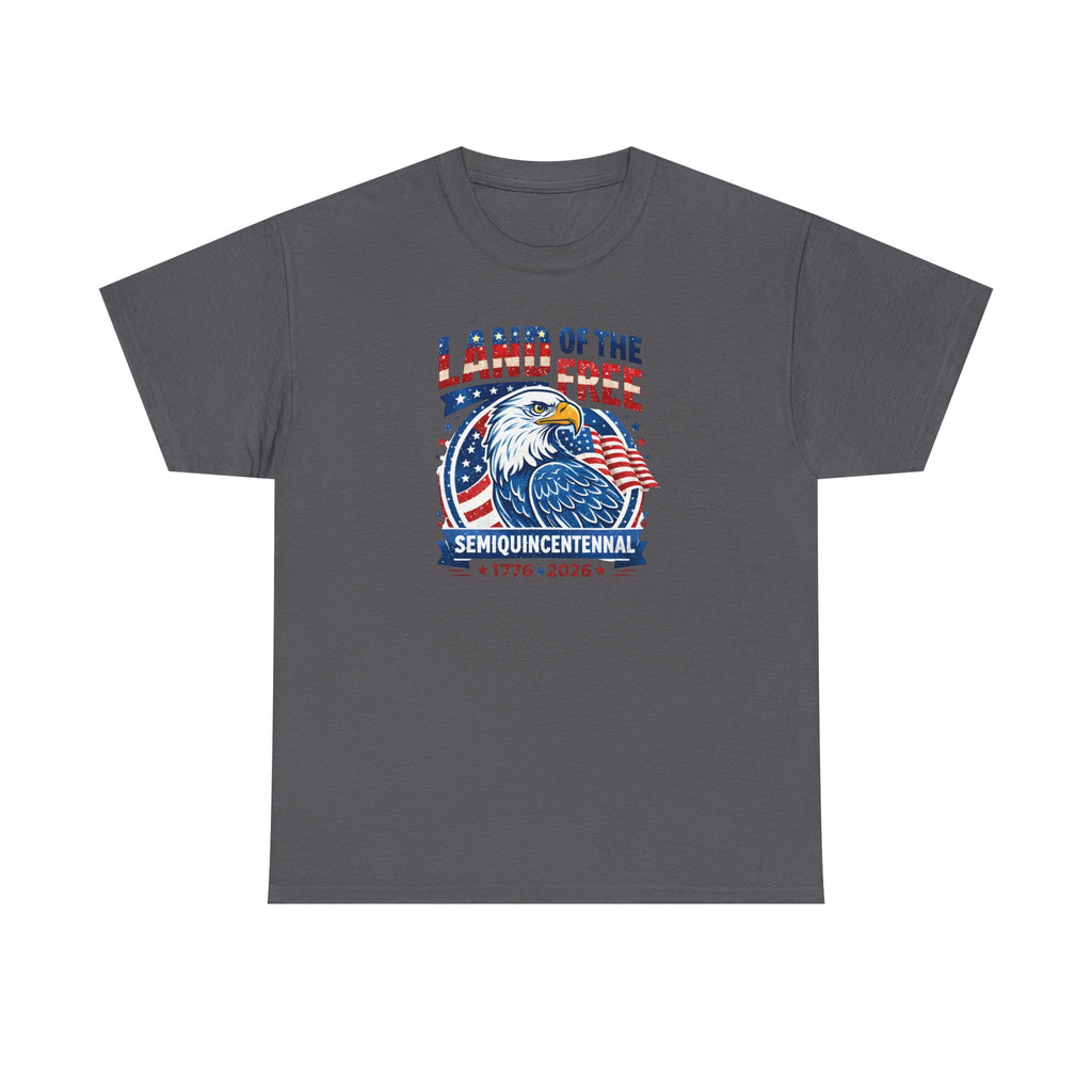 250 Years Land of the Free— Men's Patriotic July 4th Tee