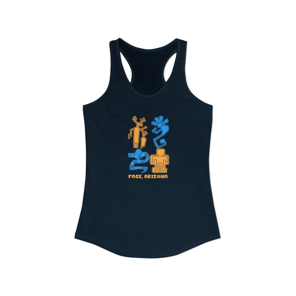 Arizona Petroglyphs, Women's Ideal Racerback Tank, 3 Colors