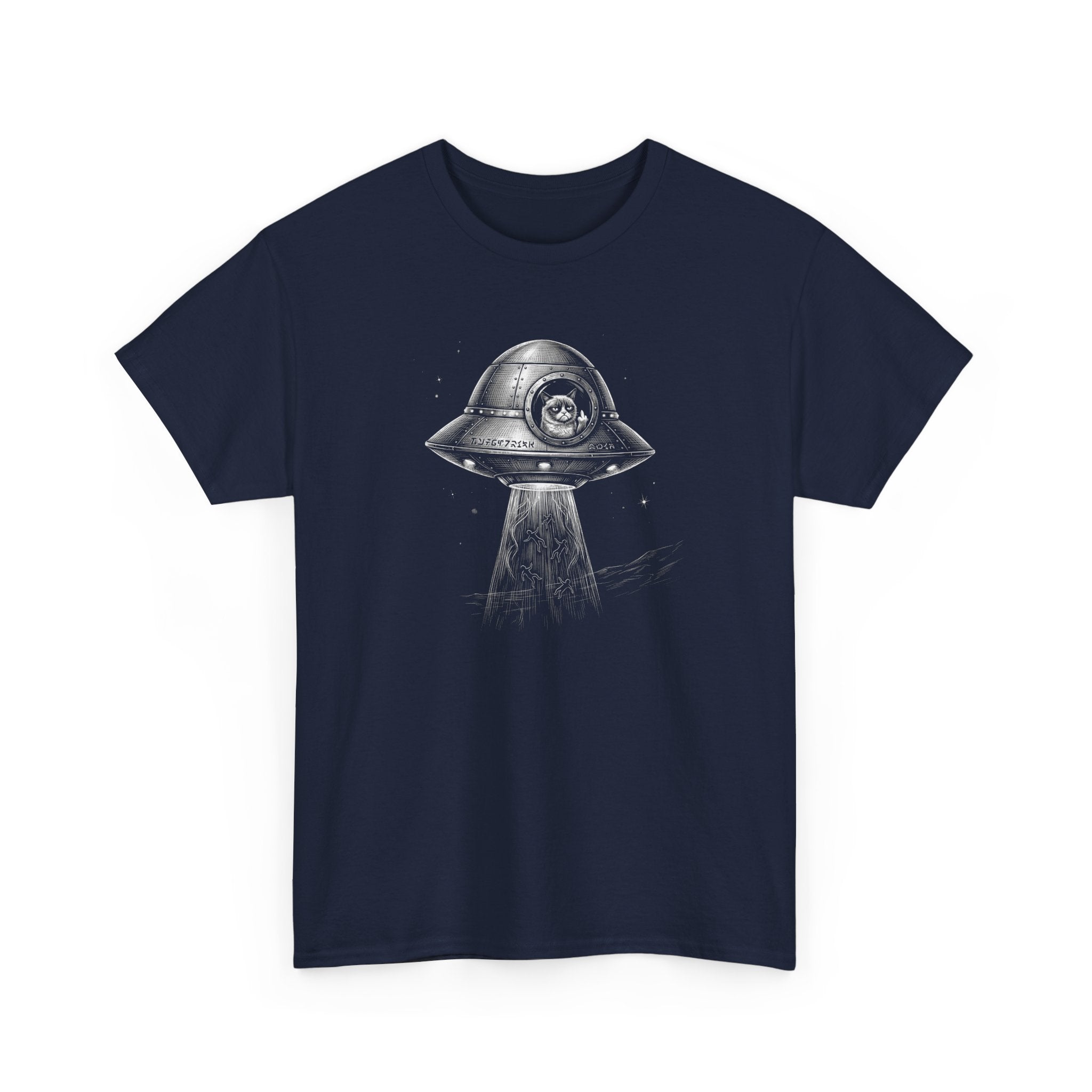 Cat UFO T-Shirt — UFO Graphic Tee for Cat Lovers