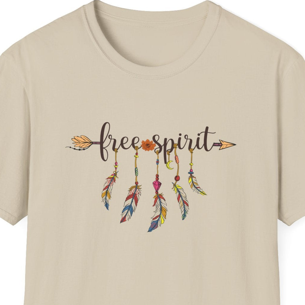 Bohemian T-Shirt - Free Spirit Tee, Gift for Dreamers, Festival Wear, Casual Style, Unique Art, Comfortable Everyday Wear
