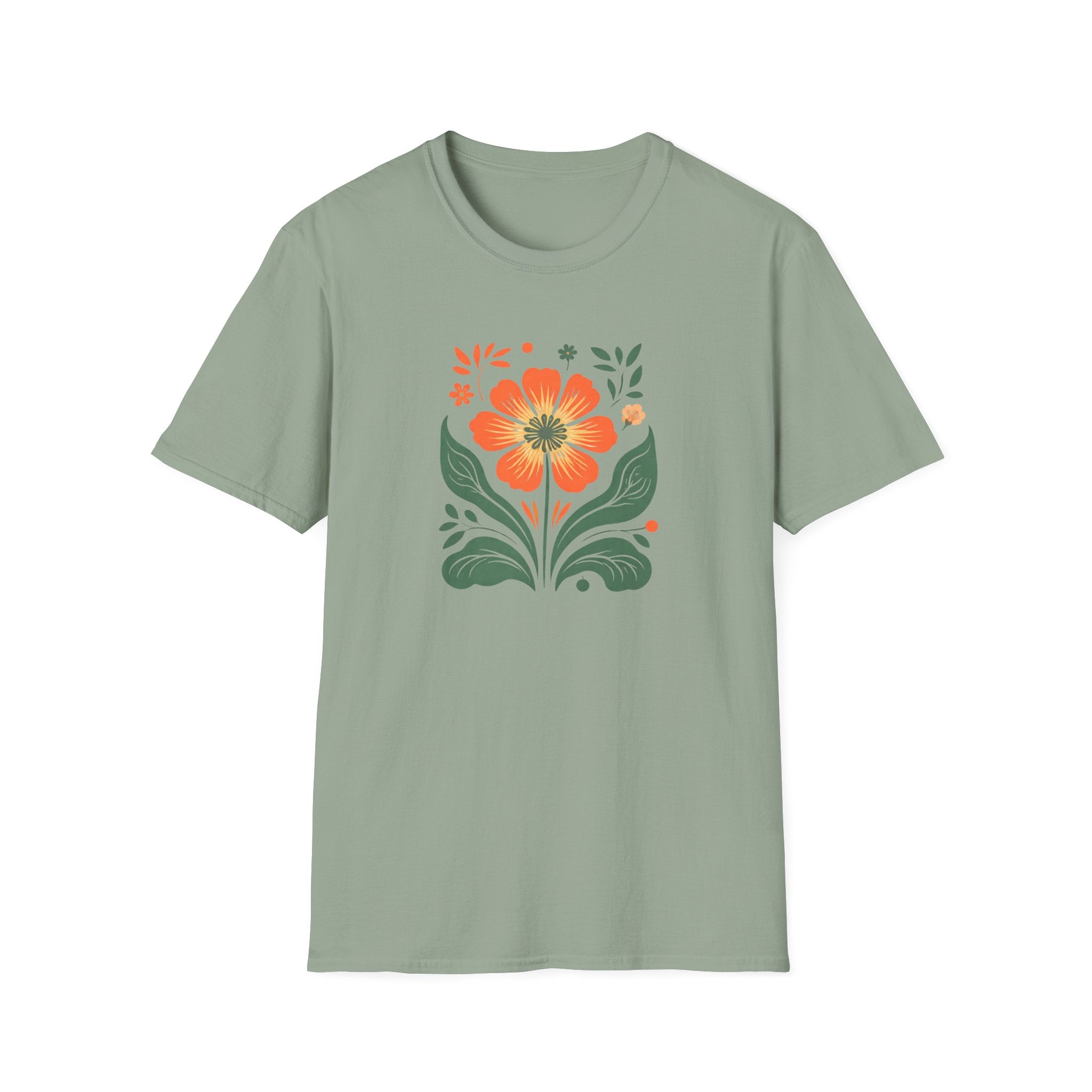 Boho Flower Graphic T-Shirt — Spring Floral Tee, Personalize Option