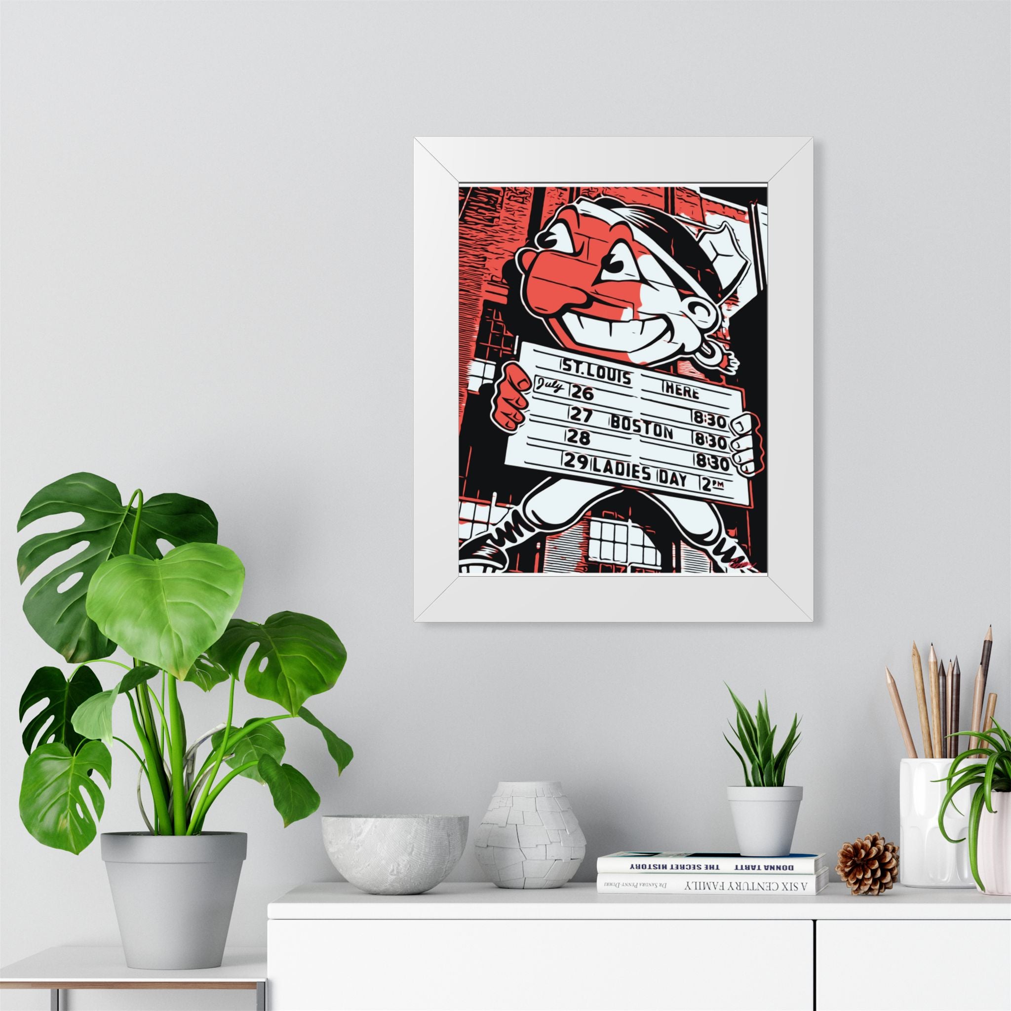 Retro Cleveland Indians Framed Wall Art