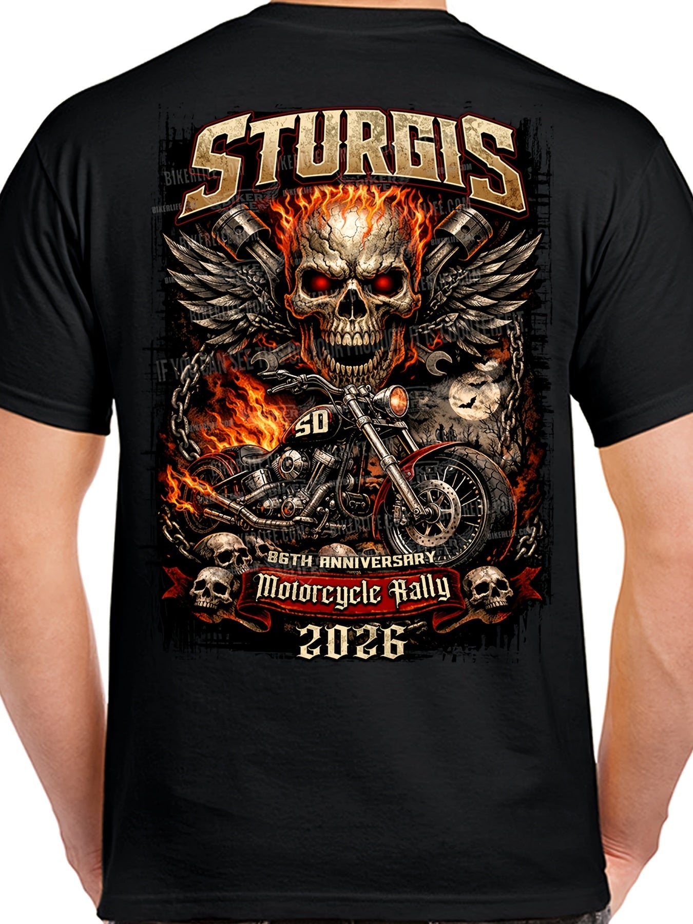 2026 Sturgis Motorcycle Rally Ride to the Grave, Men's Biker Shirt