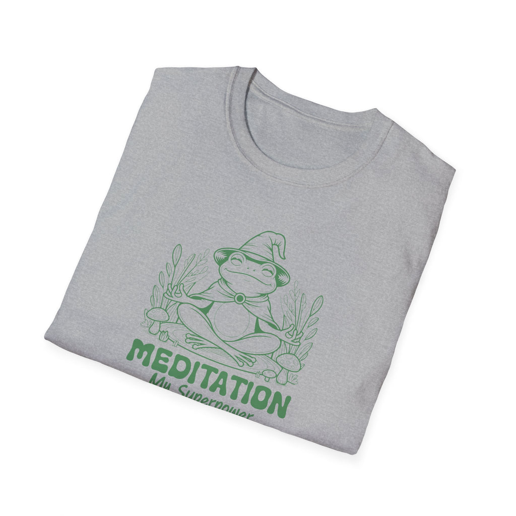 Frog Meditation Yoga T-Shirt — Calm Amphibian Zen Tee