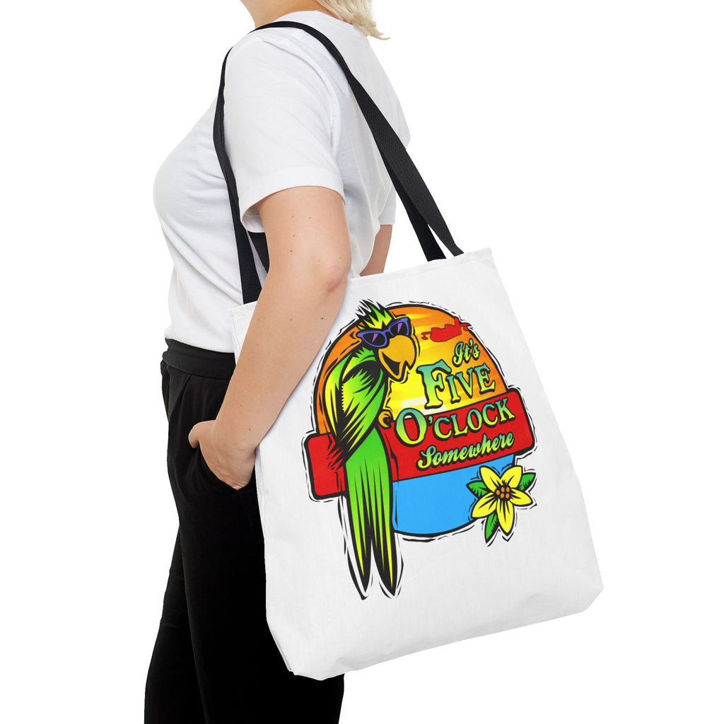 It's Five O'Clock Somewhere Tote Bag, Jimmy Buffett Tote Bag, 3 Sizes