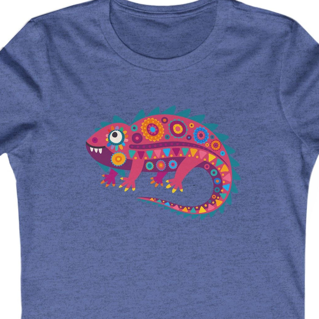 Southwestern Lizard Women's Fitted T-Shirt
