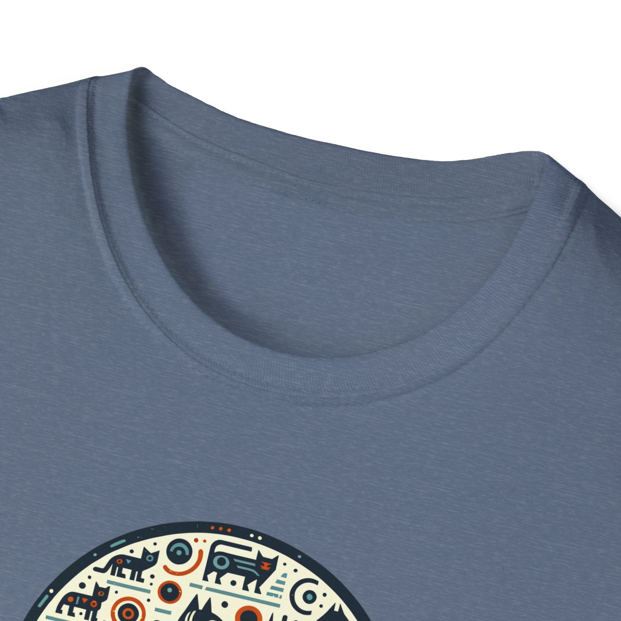 Egyptian Inspired Cat Unisex Softstyle T-Shirt, Casual Wear, Unique Graphic Tee, Gift for Him/Her, Everyday Fashion, Art Lovers Apparel