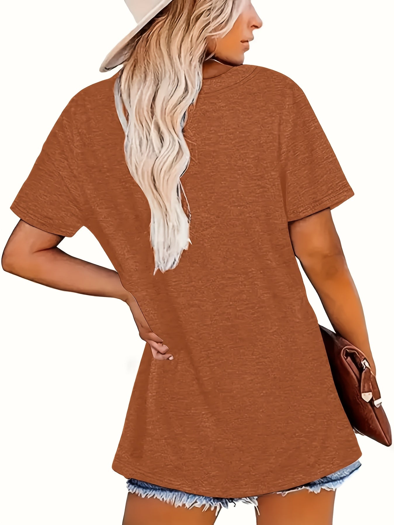 Retro Squirrel Stamp Print Women’s Stretchy Tee