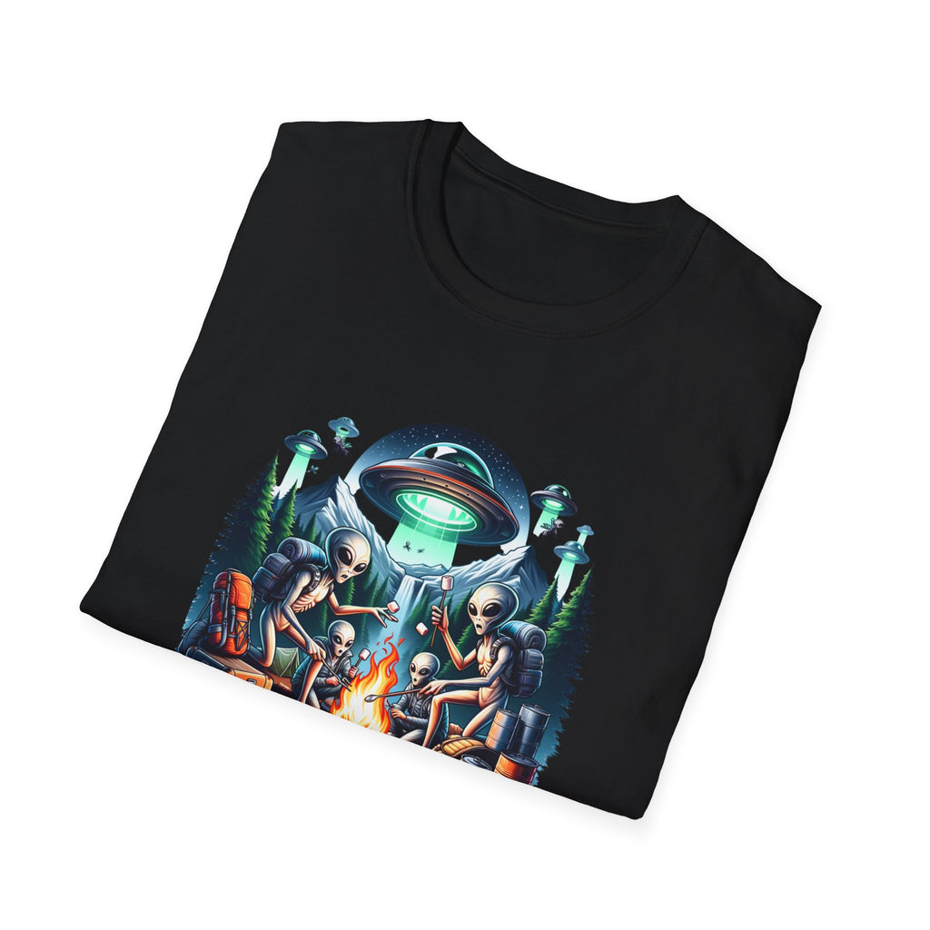Alien Campfire T-Shirt, UFO T-Shirt, Camping Shirt