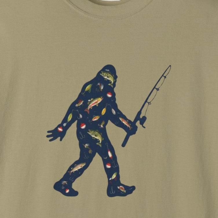 Bigfoot Fishing Father's Day T-Shirt,  Father's Day T-Shirt