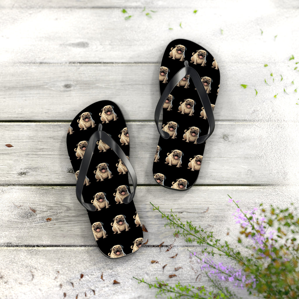 Laughing Pug, Flip Flops