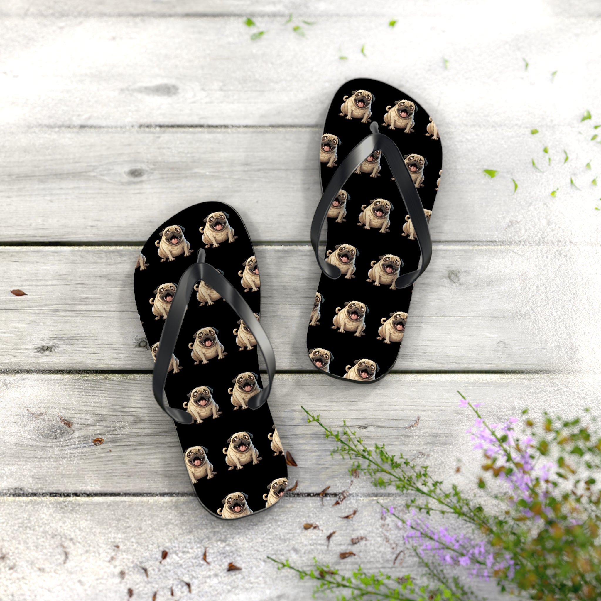 Laughing Pug, Flip Flops