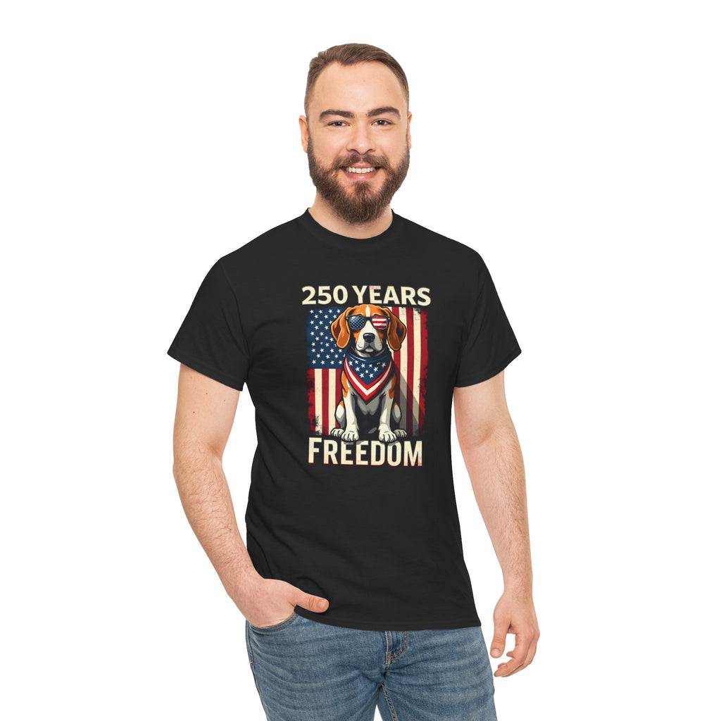 Beagle 250 Years Flag T-Shirt — Patriotic July 4th Tee