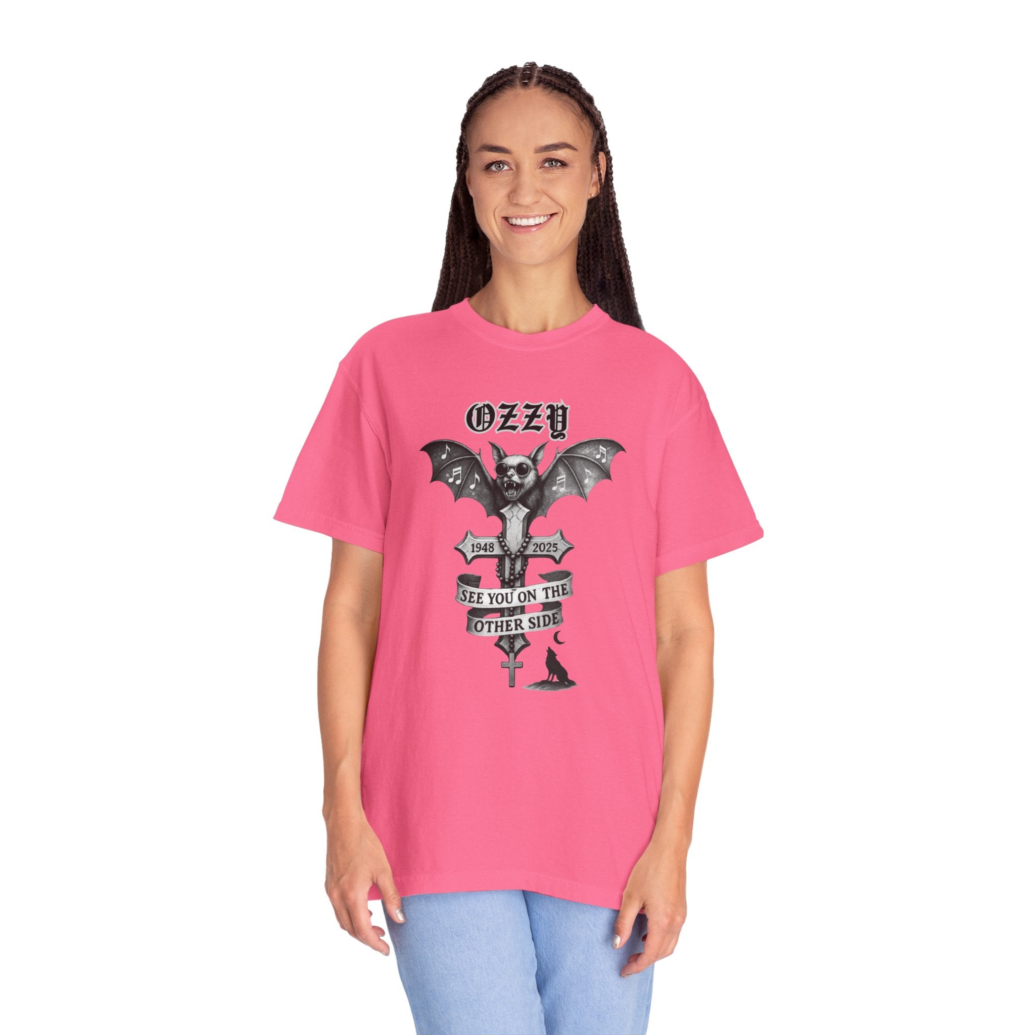 OZZY Bat Memorial T-Shirt, Memorial Blk Sabbath, Music Lover Tee, Ozzy Fan Shirt, Rock T-Shirt, Ozzy Unisex T-Shirts