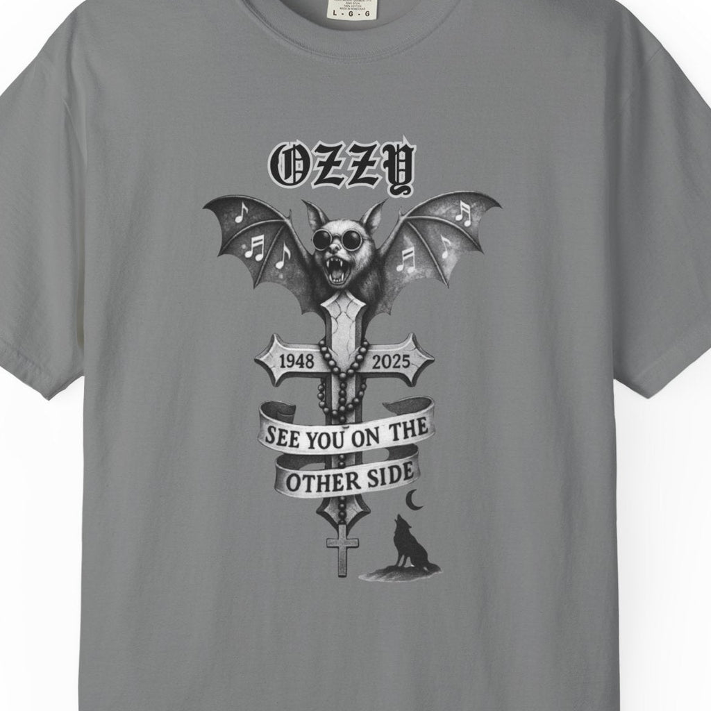 OZZY Bat Memorial T-Shirt, Memorial Blk Sabbath, Music Lover Tee, Ozzy Fan Shirt, Rock T-Shirt, Ozzy Unisex T-Shirts
