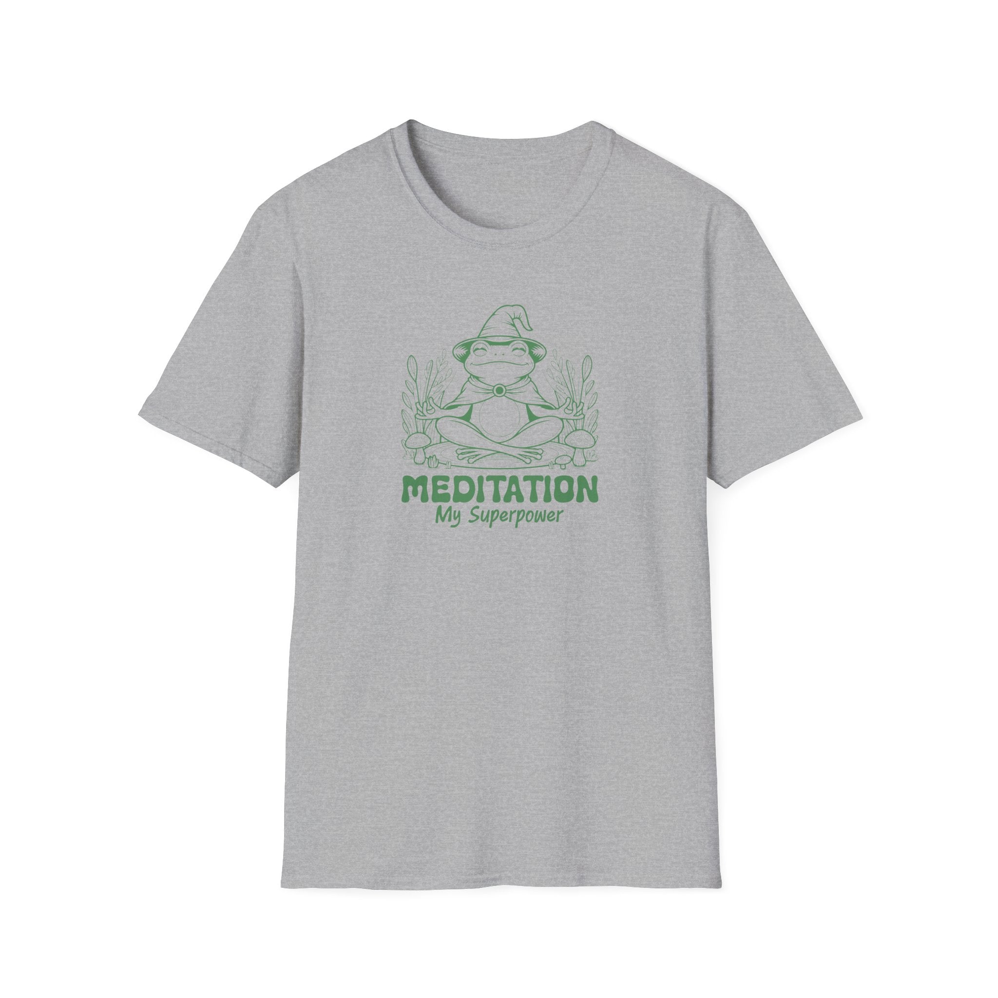 Frog Meditation Yoga T-Shirt — Calm Amphibian Zen Tee