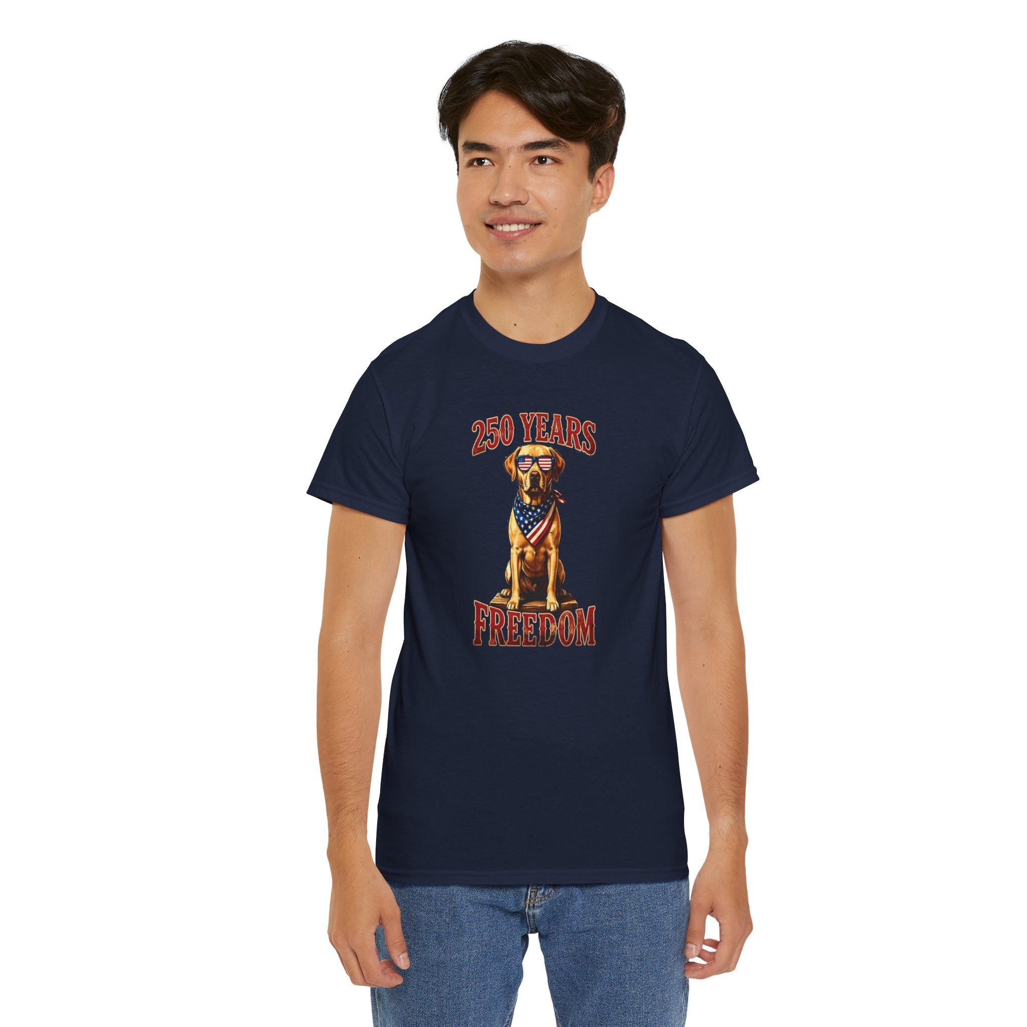 Labrador Flag Patriotic Tee — "250 Years of Freedom" Fourth of July T-Shirt