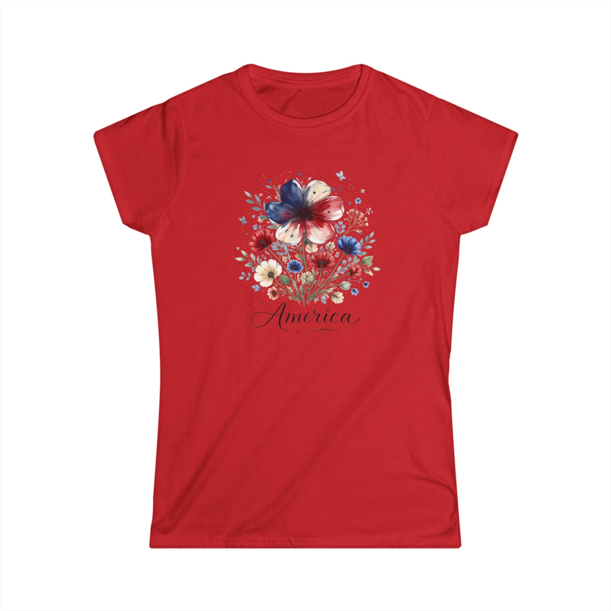 America 250 Floral Watercolor Women's Tee