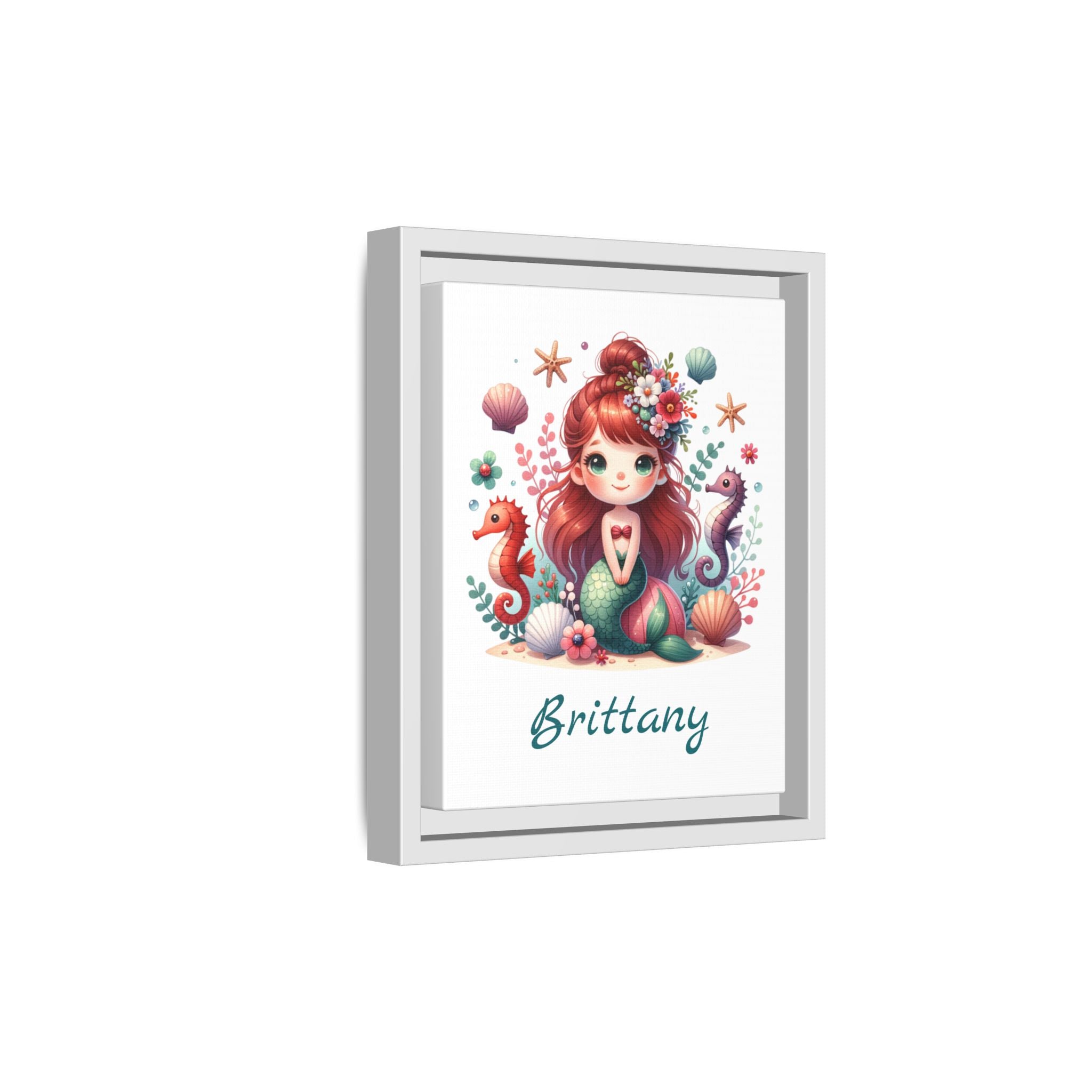 Personalized Little Red Haired Mermaid Girls Bedroom Decor, Great Gift Idea, Mermaid Wall Decor, Custom Name Wall Art