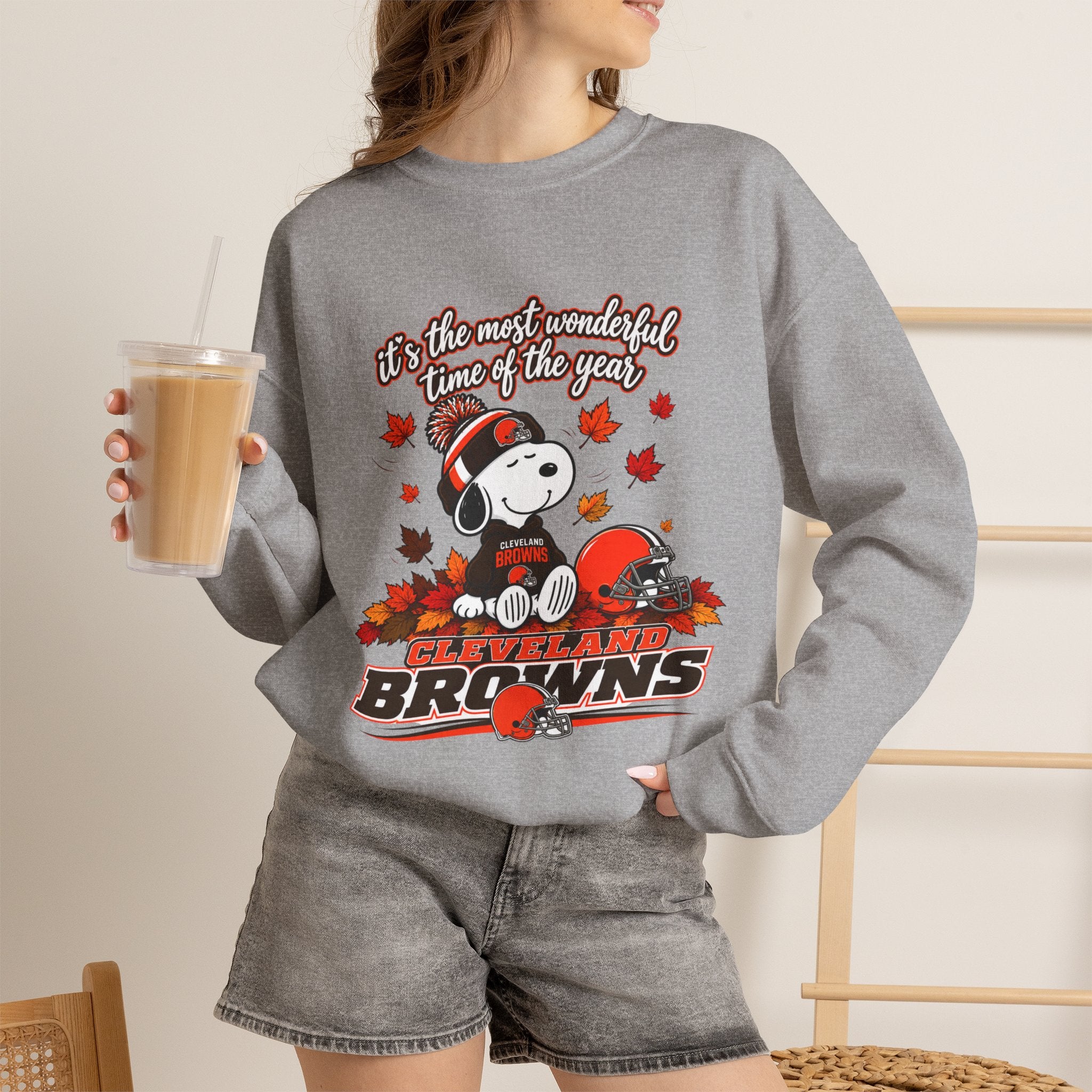 Cleveland Browns Fall Snoopy “It’s the Most Wonderful Time of the Year” Sweatshirt