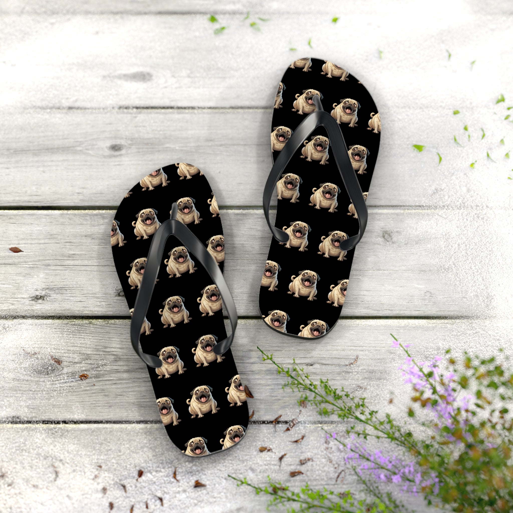 Laughing Pug, Flip Flops