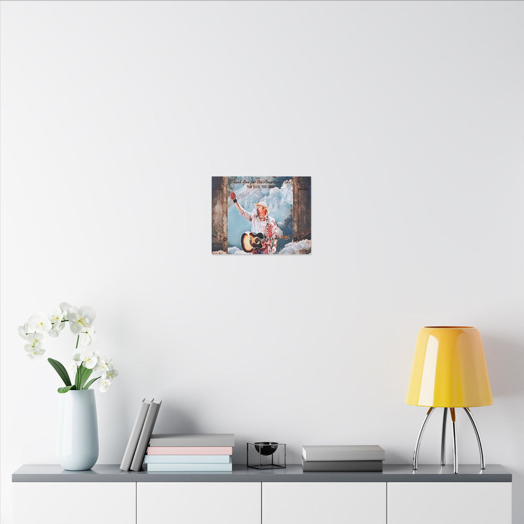 Toby Keith, Thank you for the American Ride, Original Canvas Painting , Toby Keith Wall Art