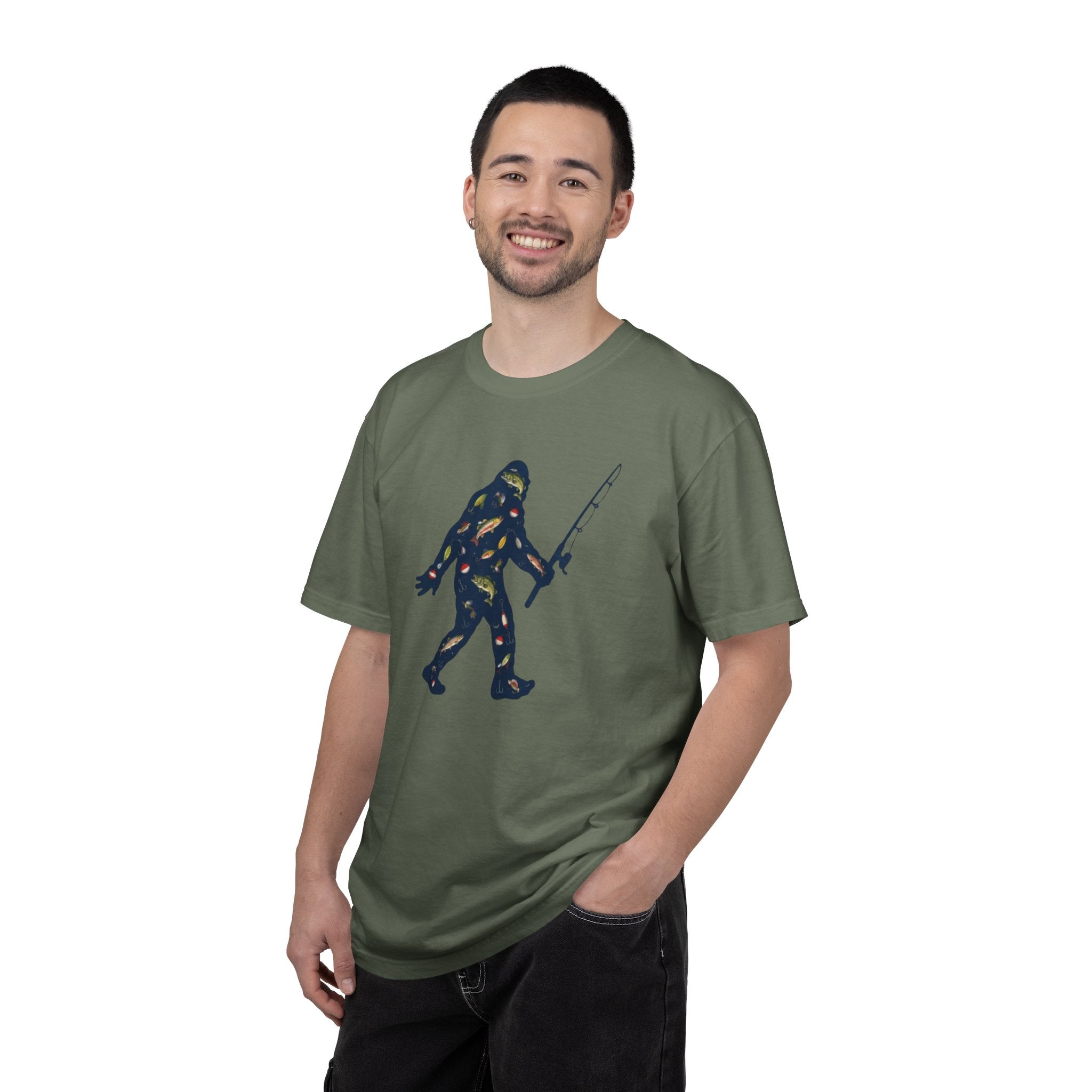 Bigfoot Fishing T-Shirt Father's Day Gift