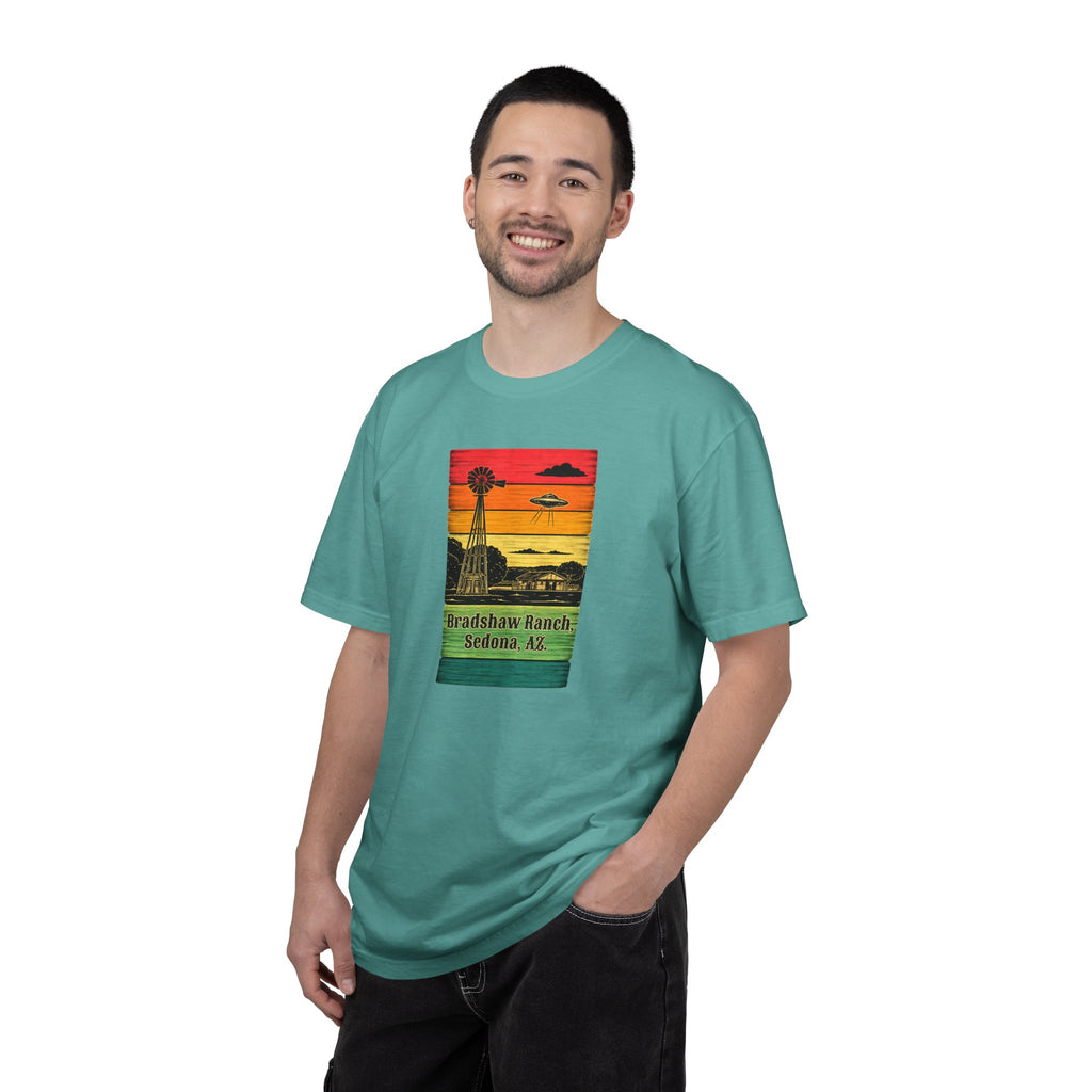 Bradshaw Ranch Sedona AZ Sunset T-shirt, Windmill Desert Design, Men's & Women's