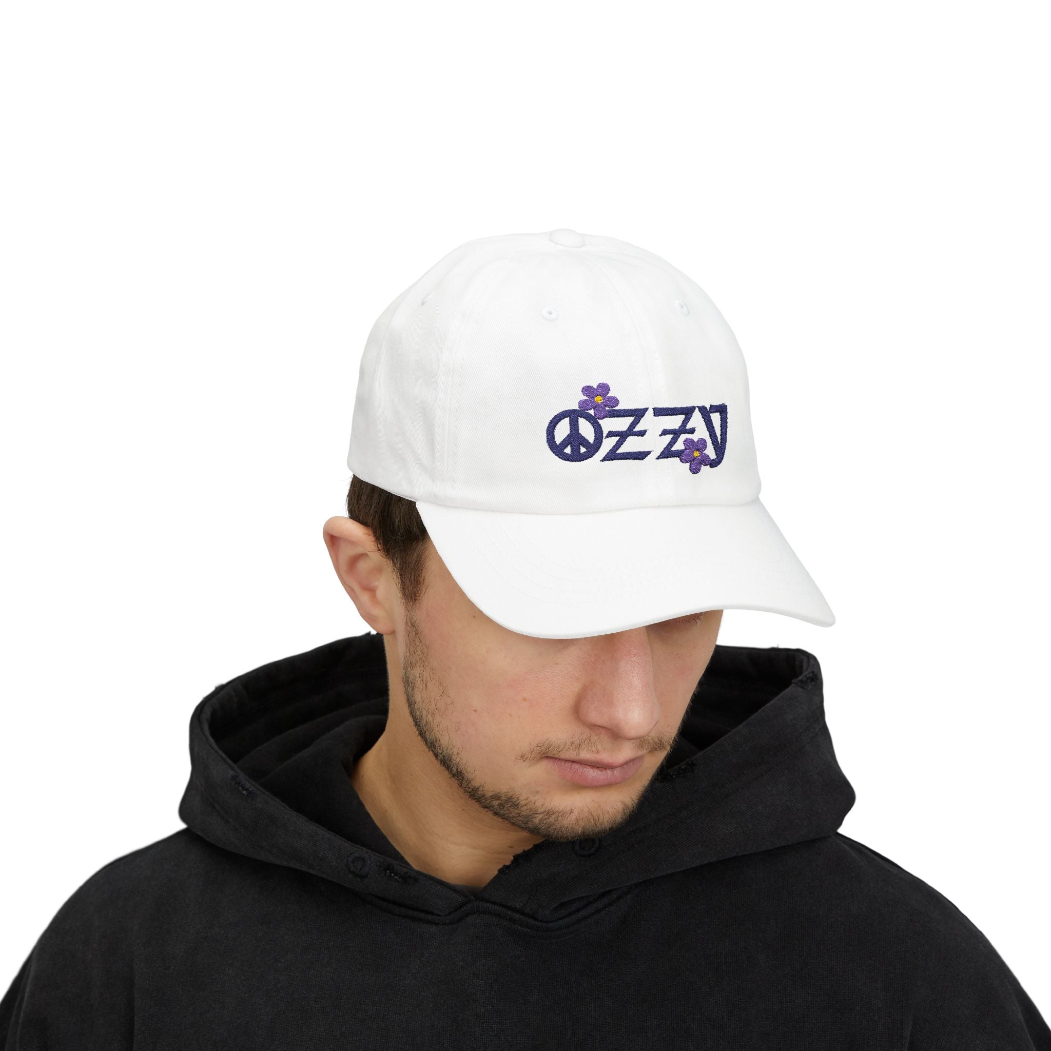 Embroidered Ozzy Memorial Flowers Cap, Ozzy Fan Hat, Ozzy Tribute, Unisex Classic Hat, Ozzy Memorial Flowers Baseball Cap, Tribute