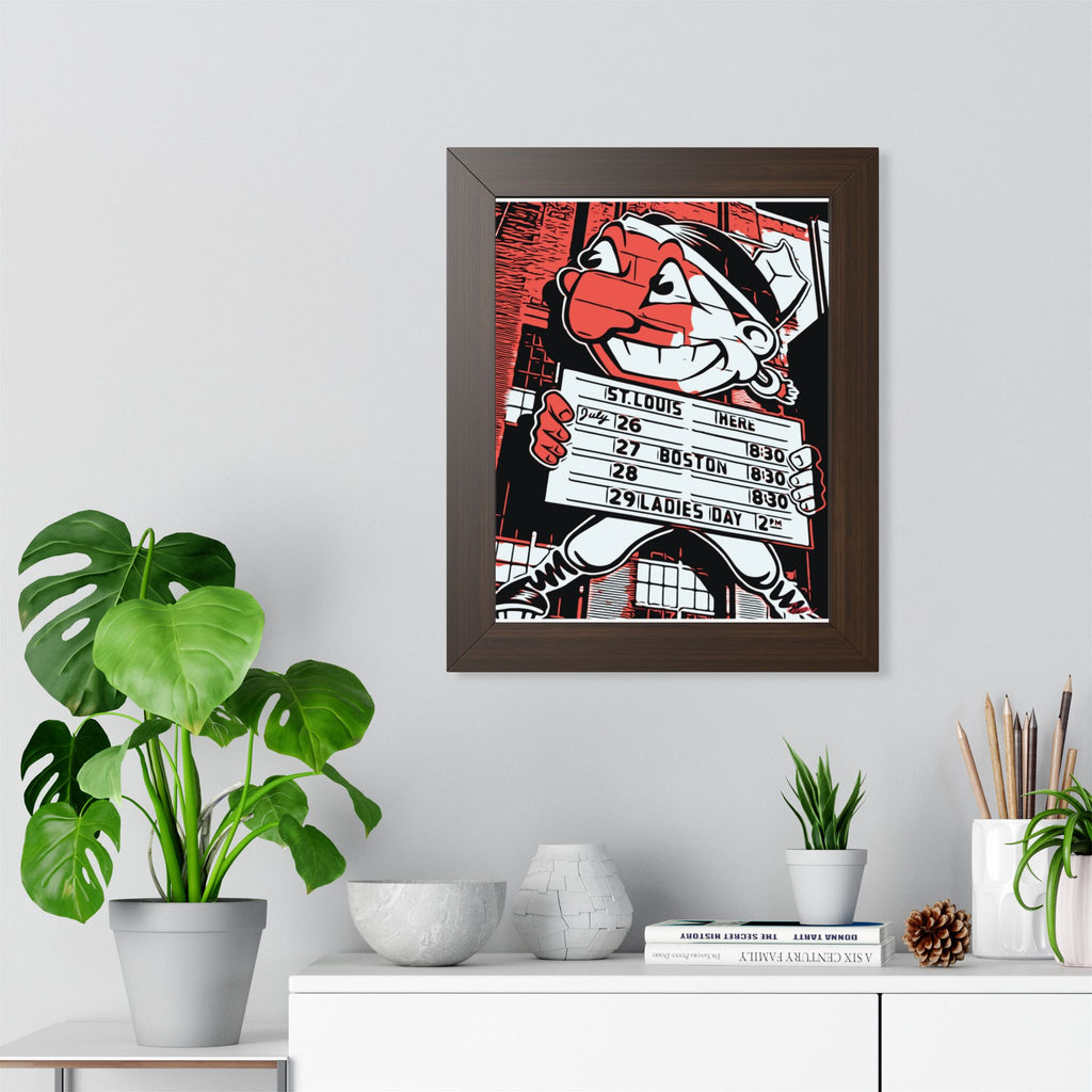 Retro Cleveland Indians Framed Wall Art