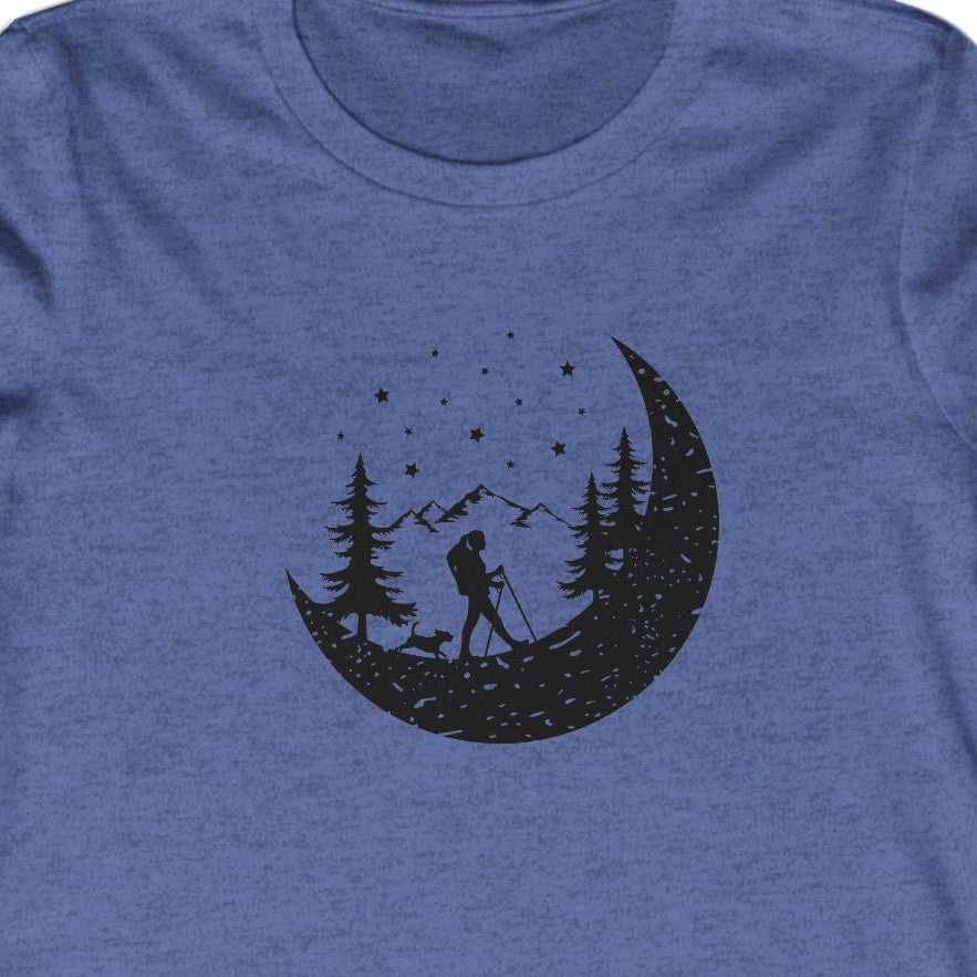 Women's Moonlit Hike T-Shirt — Nature Silhouette Tee