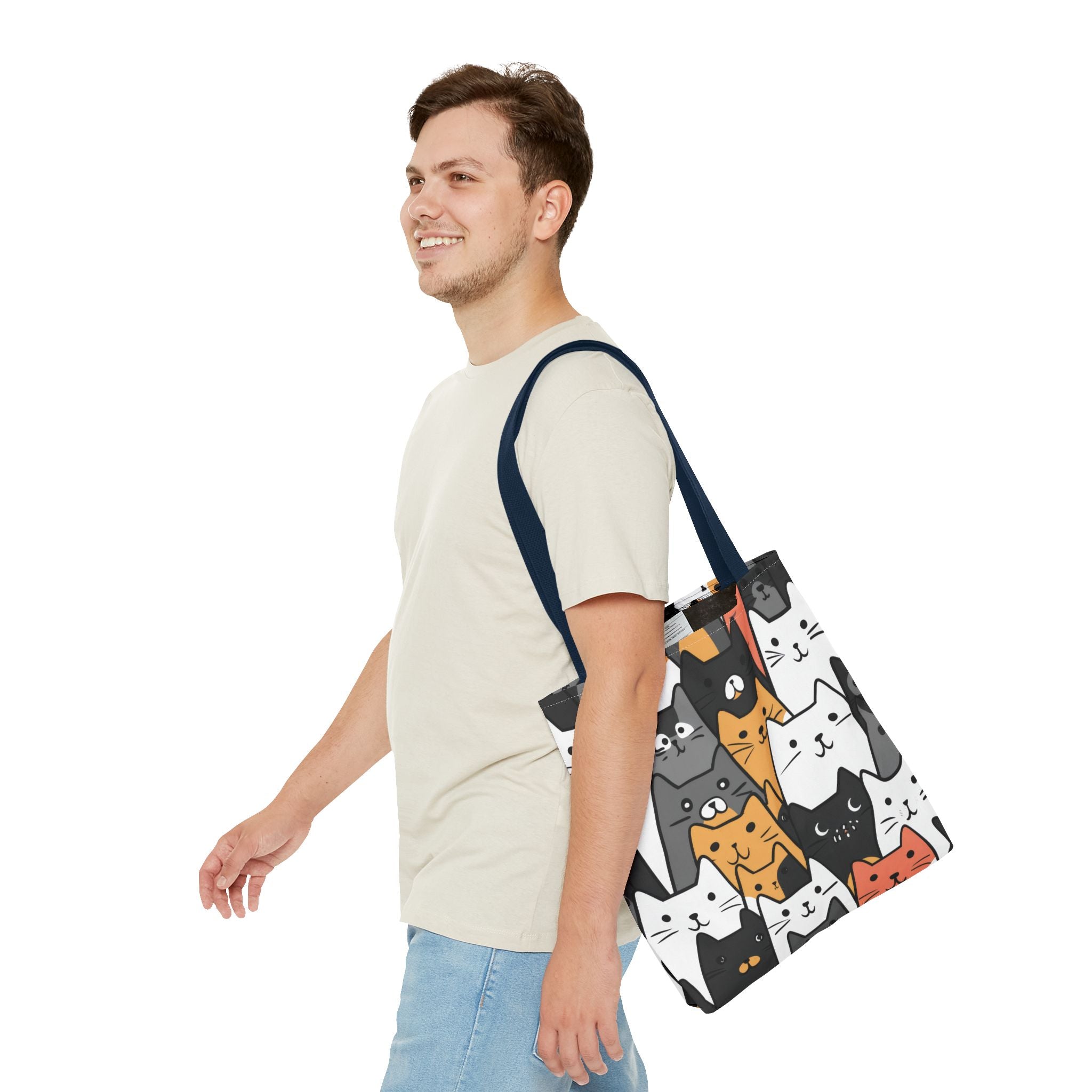 Cat Face Tote Bag, 3 Sizes