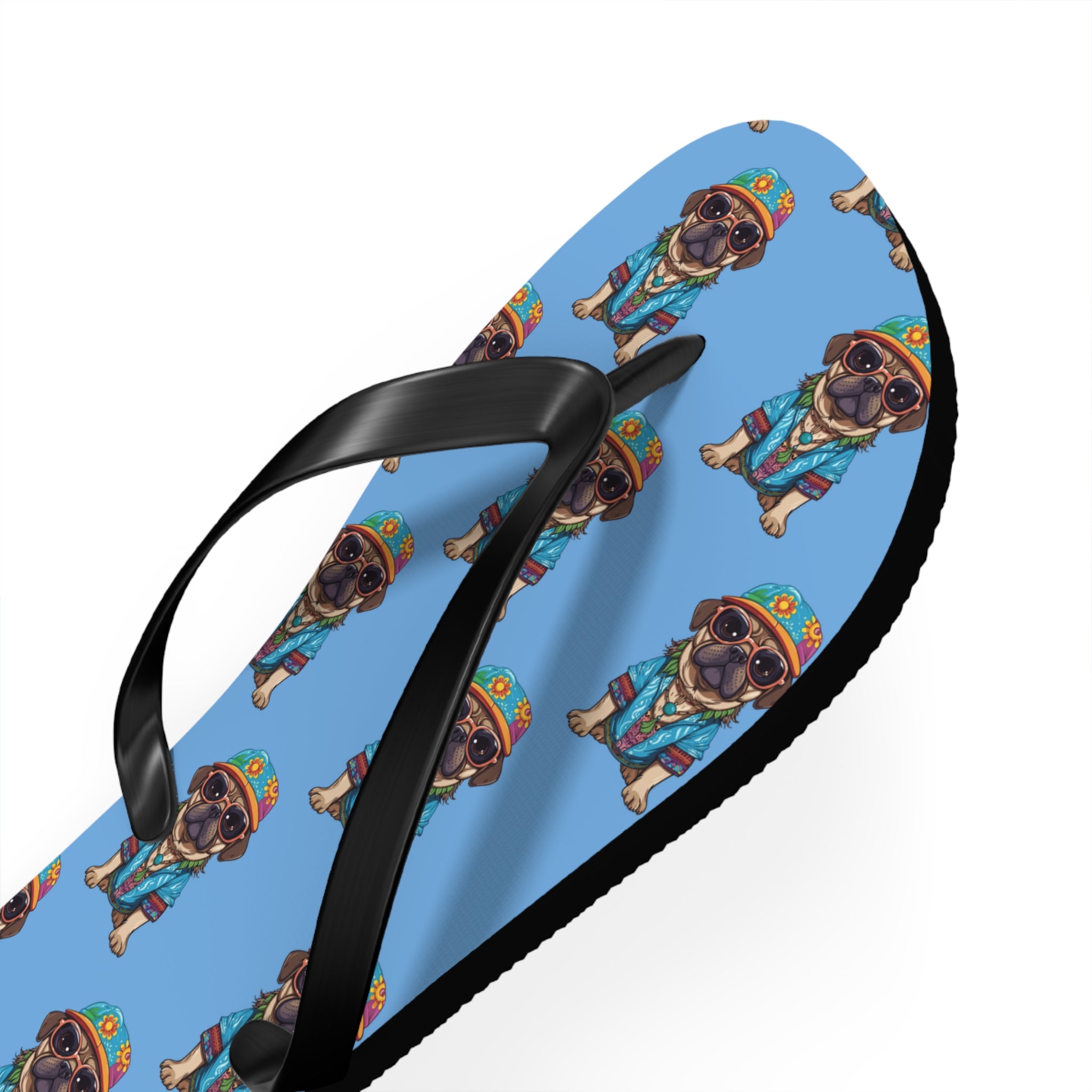 Hippie Pug Flip Flops