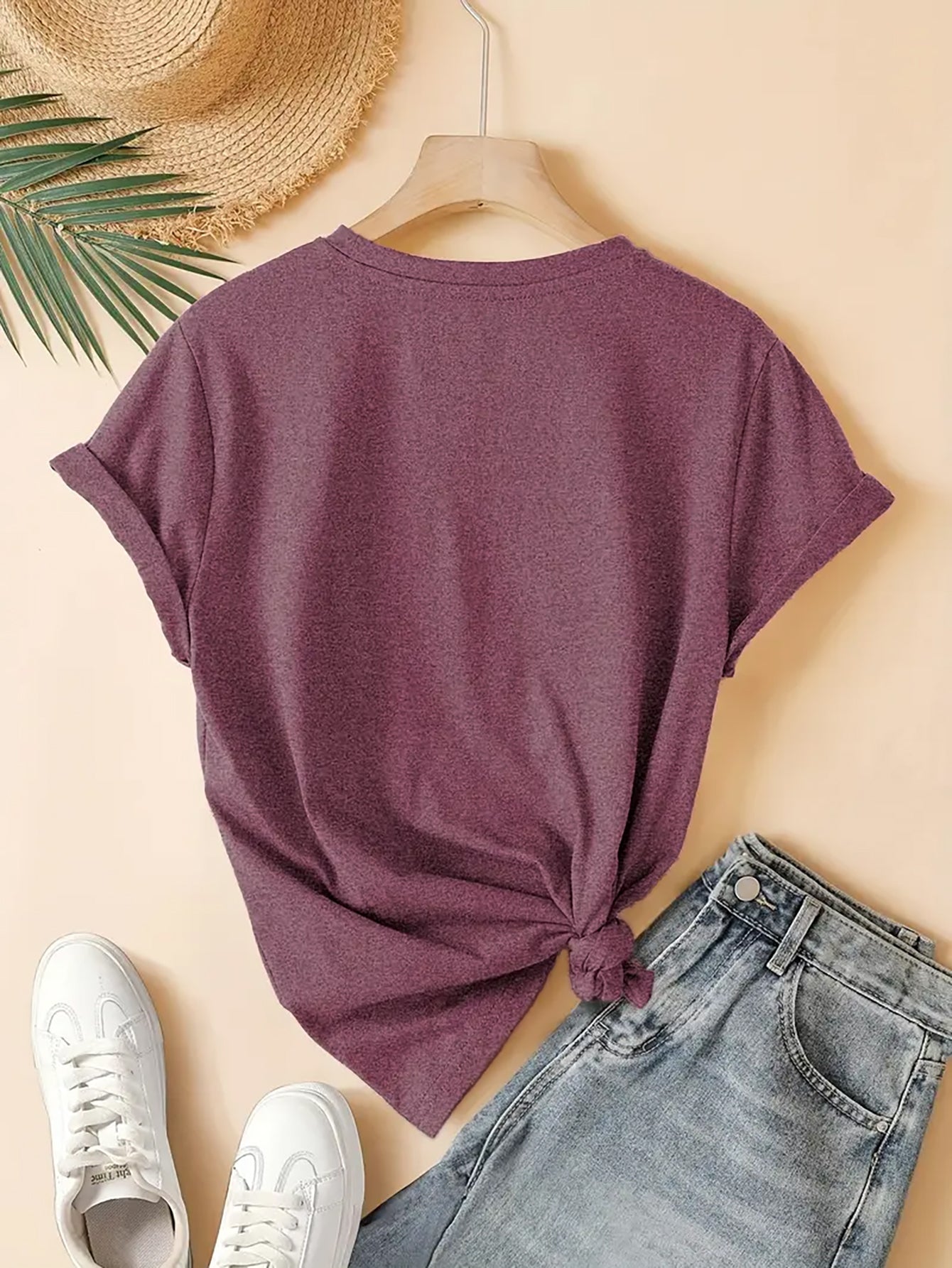 Hippie Soul Floral Pattern T-Shirt, Women's Boho Tee