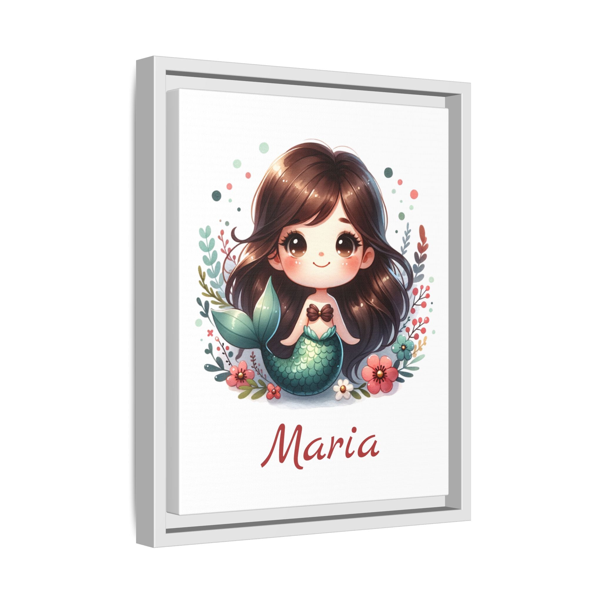 Canvas Art, Mermaid Wall Decor for Girls Room, Personalized Ocean Fantasy Painting, Toddler Bedroom Decoration, Kids Bathroom Sea Theme,
