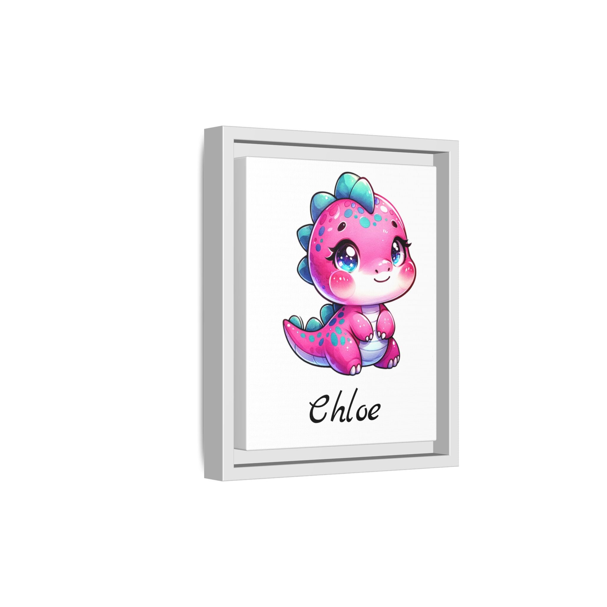 Personalized Pink Baby Dinosaur, Girl's Bedroom Decor, Great Gift Idea, Personalized Wall Decor