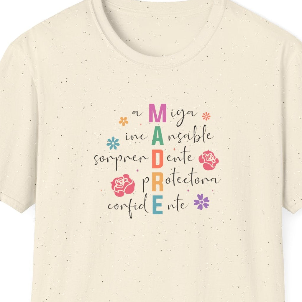 Madre Inspirational Unisex Softstyle T-Shirt, Spanish Mother's Day Shirt, Mother's Day Tee