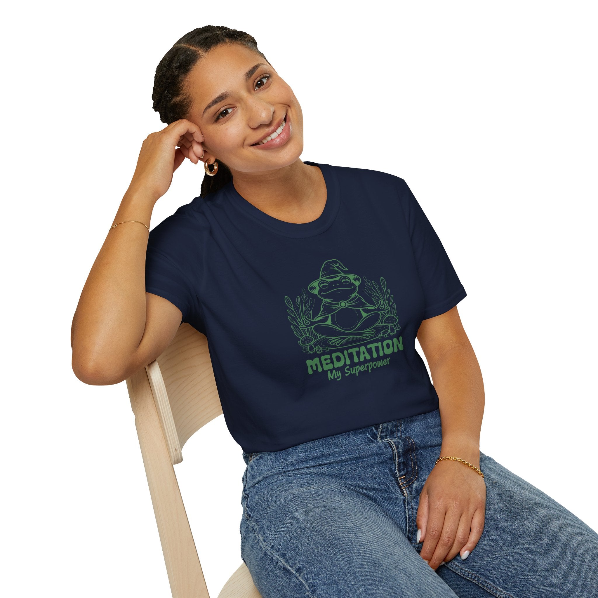 Frog Meditation Yoga T-Shirt — Calm Amphibian Zen Tee