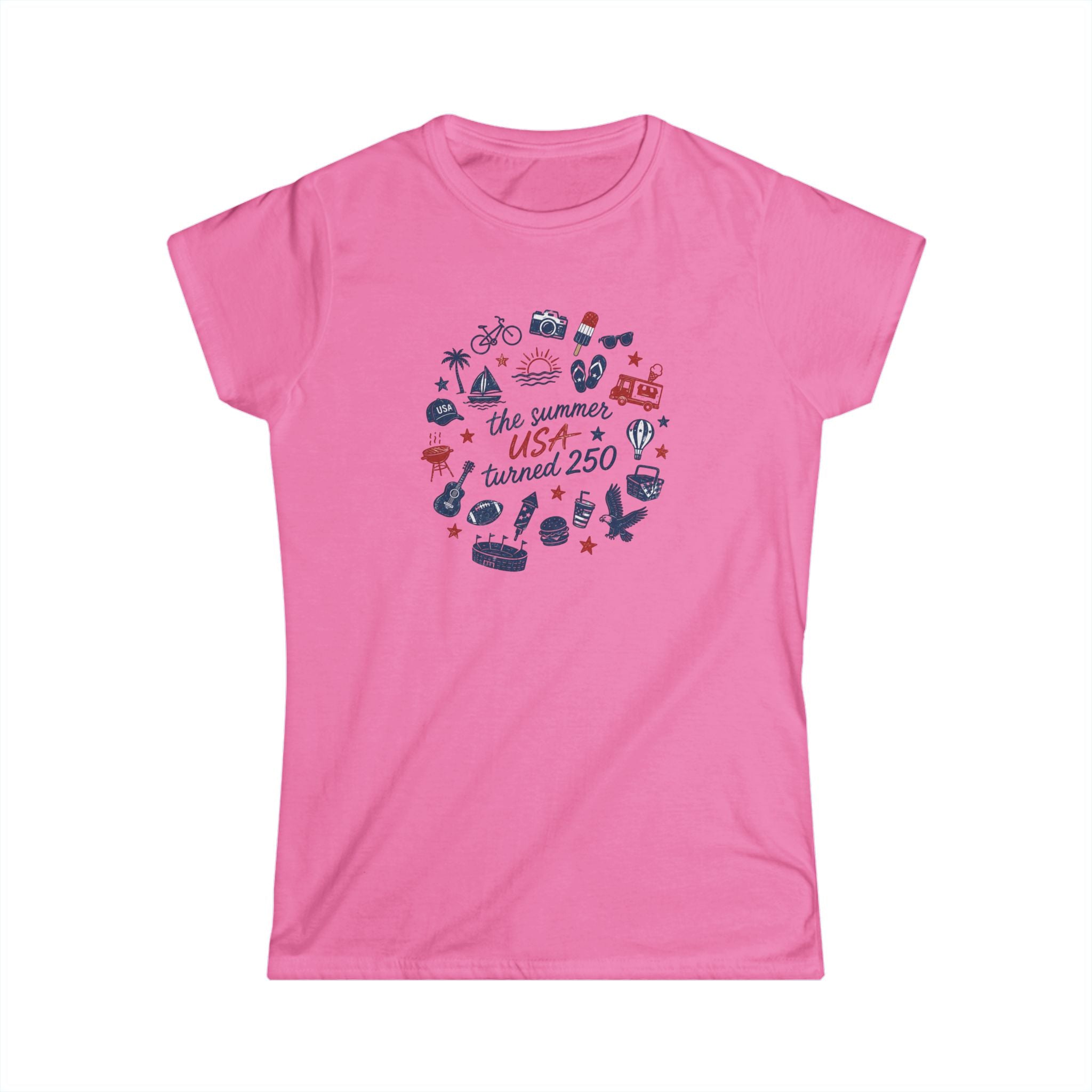 Summer 250 Watercolor Women's Tee — 250 Years of Freedom Graphic Shirt