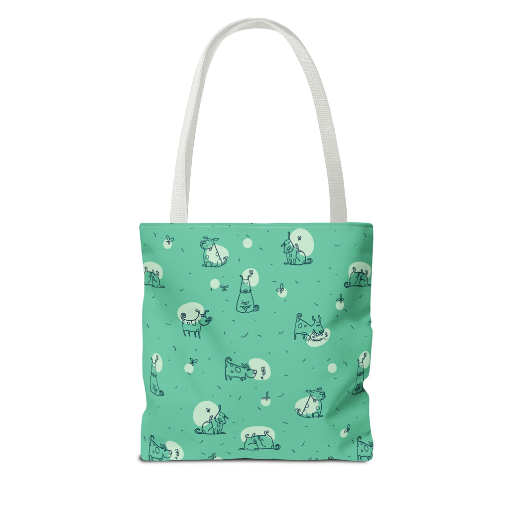 Cute Dog Print Tote Bag, 3 Sizes